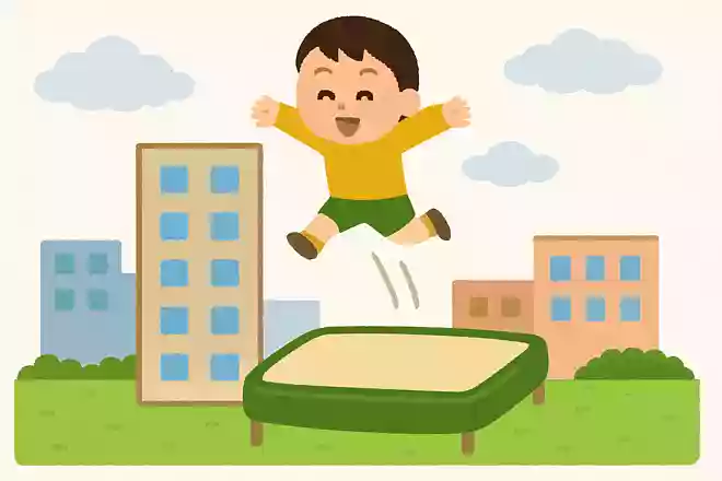 たかいたてものからとびおりたひとがいます。ケガはしませんでした。なぜでしょうか。