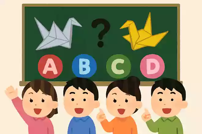 金色の折り紙は銀色の折り紙に何色を塗って作られるでしょう？
