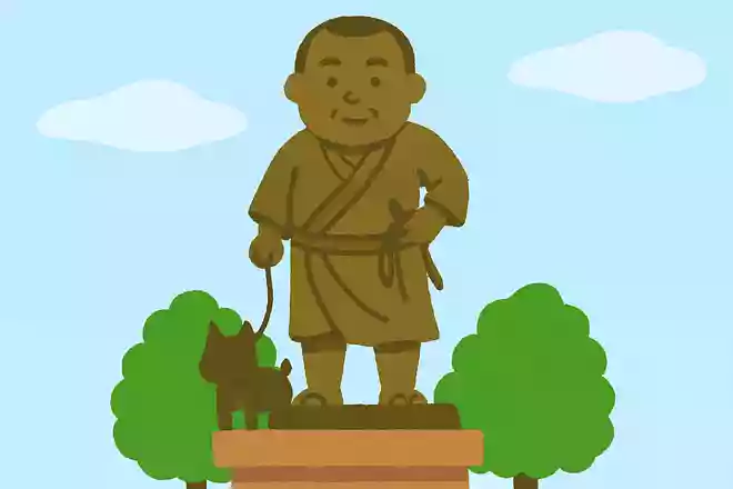 上野にある西郷隆盛の銅像はどんな服を着ているでしょう?