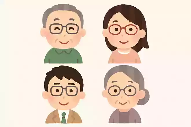 メガネをかけている人