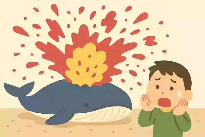 クジラは死後、爆発することがある