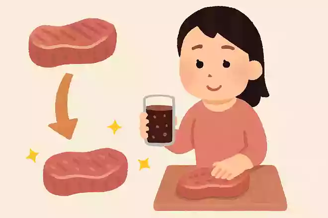 硬い肉は炭酸飲料で柔らかくなる