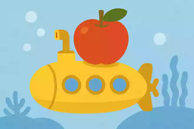 潜水艦がある果物を運んでいます。その果物はなんでしょう?