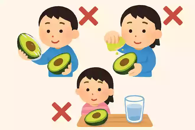 カットしたアボカドの変色を防ぐ方法として適切でないのはどれでしょう?