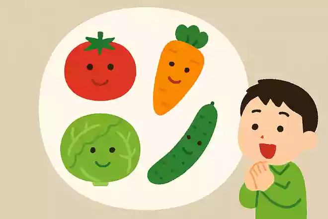 この中で、水に浮く野菜はどれでしょう?