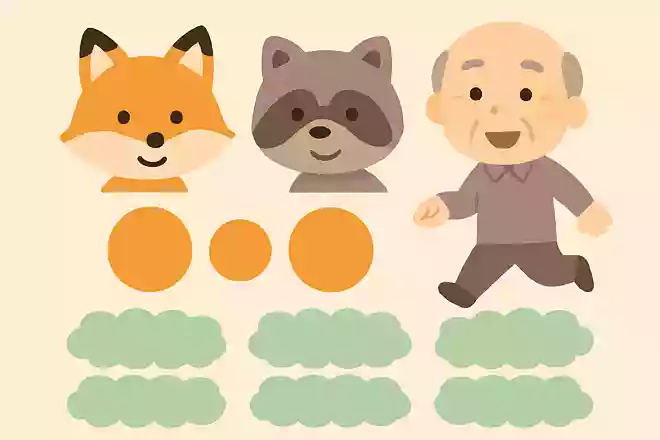 きつね、たぬき、かけ