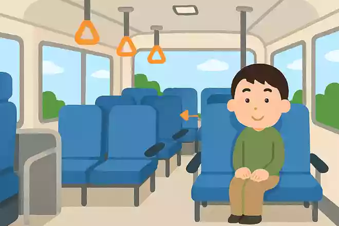 バスで乗り物酔いしづらい席はどこでしょう?