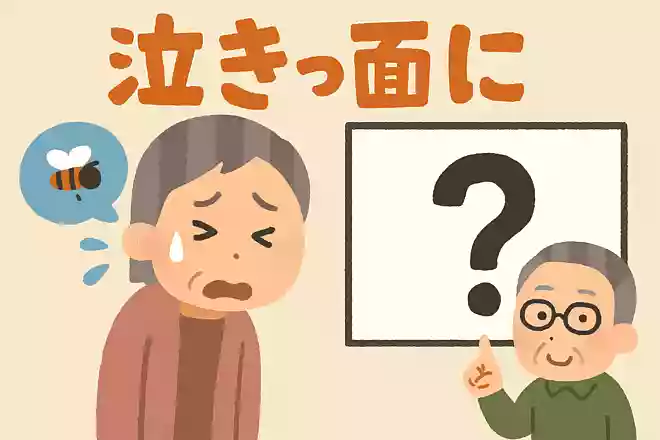 泣きっ面に〇