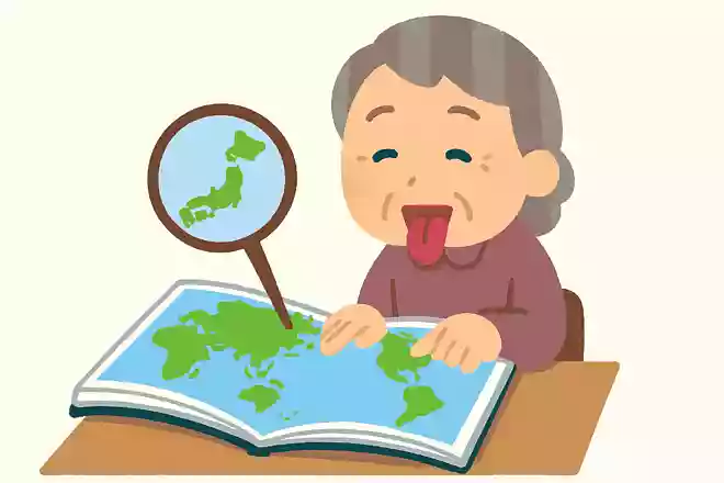 地図帳でチェジュ島探し
