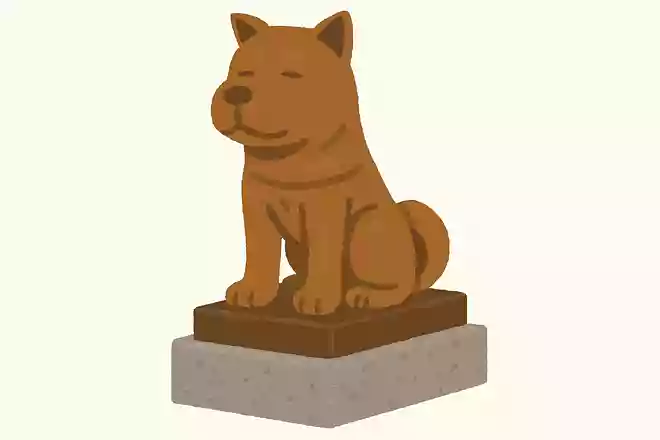 銅像で作られている犬は何犬でしょうか?