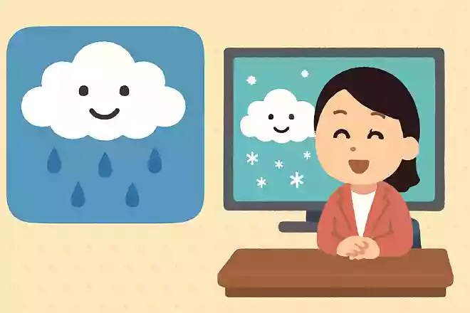 ニュースでは雨や雪=天気が悪いとは言わない