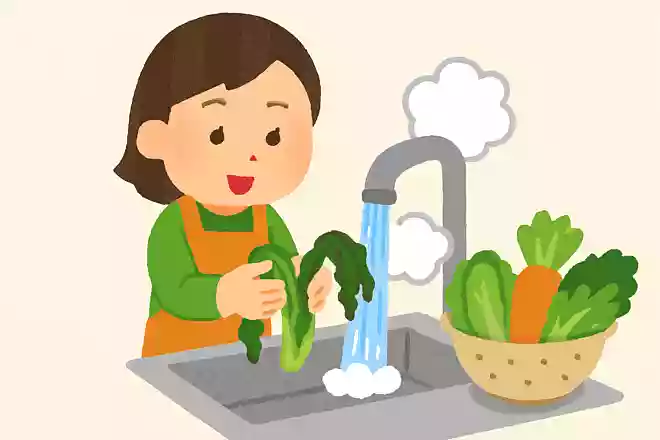 しなしなの野菜はお湯で洗うと復活する