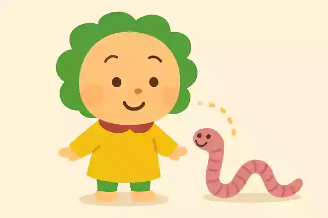 誰でもいつでも生き物で命なのさ 同じエネルギーが流れているのさミミズくん