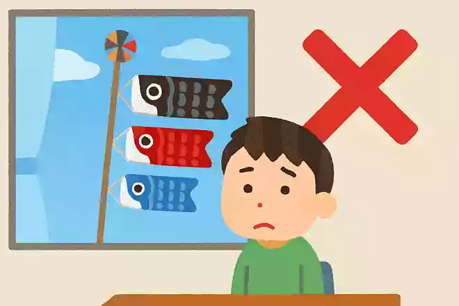 こいのぼりは外に飾らなければいけない。◯か☓か。