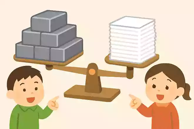 10トンの鉄と10トンの紙は、どちらの方が重いでしょうか?