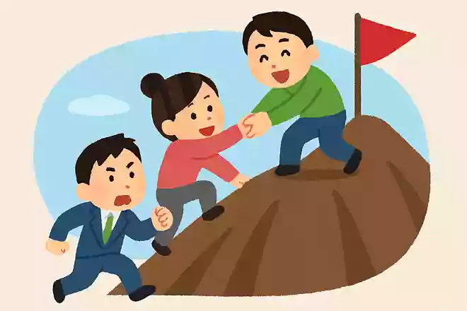 あきらめないで走り抜け、力を合わせて優勝するぞ！