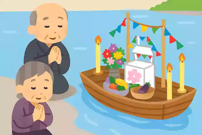 主に長崎県や佐賀県で行われる、先祖の霊とお盆のお供え物を船に乗せて川に流す行事を何というでしょうか?