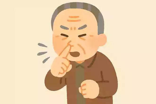 くしゃみが出そうなときに、体のある部分を使うと止められます。その体の部分をどう使う?