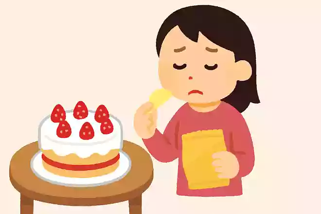 ケーキ買っておいたけど、代わりに食べとくわ～。
