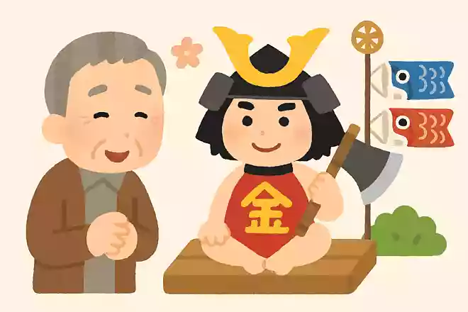 端午の節句の飾りにもなる金太郎は、坂田金時をモデルにしている