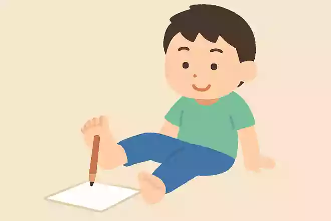 手では書けないのに、足ではかけるものは何でしょうか?