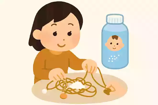からまったネックレスはベビーパウダーをかけるとほどける