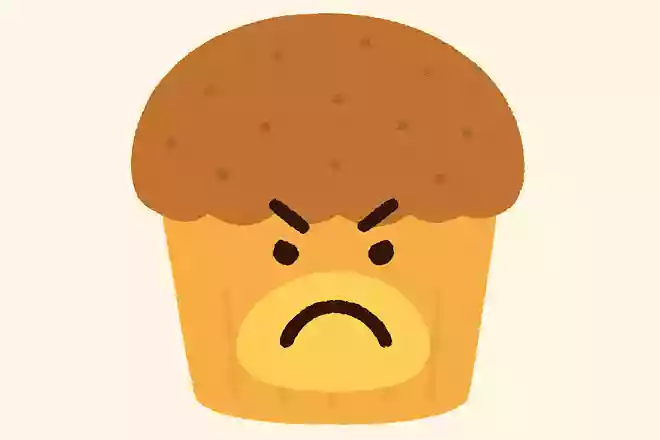 頭は茶色、顔は黄色のいつもプリプリ怒っている食べ物は何でしょう?