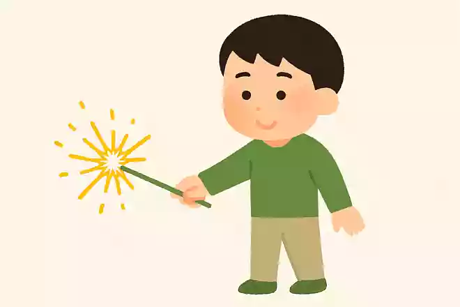 線香花火は45度に傾けて持つと長持ちする