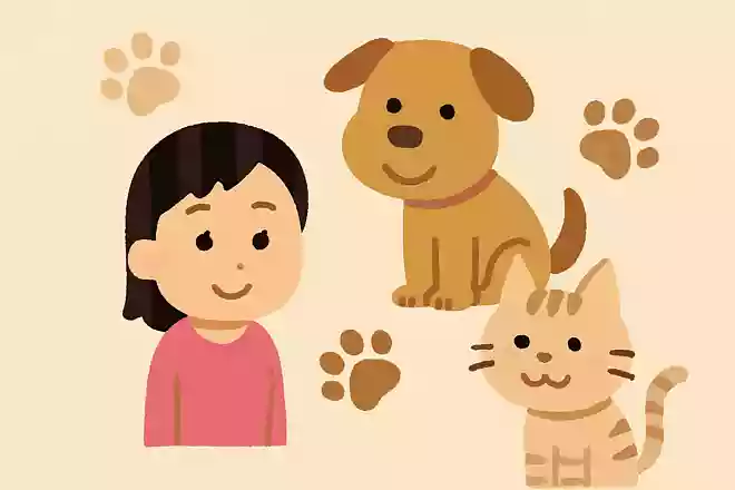 犬や猫と検索すると犬や猫の手が出てきて鳴き声も聞ける