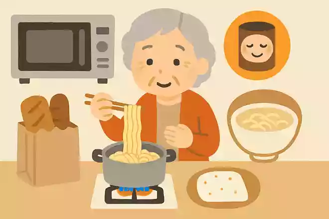 台所、保温、主食
