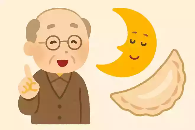 餃子の三日月の形の由来は何でしょうか?