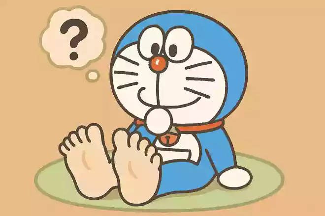 ドラえもんは靴もはいていないのにいつも足がきれいなのはなぜ?