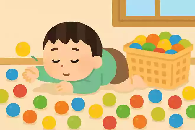 寝たふり玉入れ