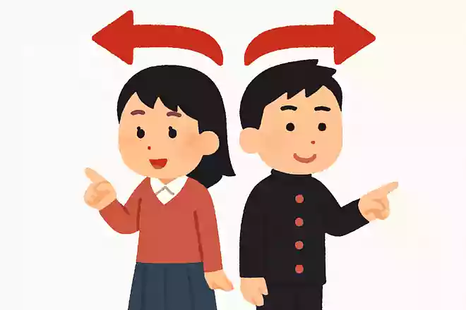 人は右なら私は左