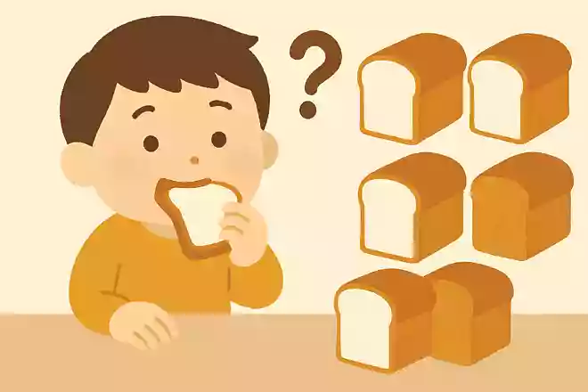 パンを5つ買いました。2つ食べました。あとは何個残っているでしょうか?