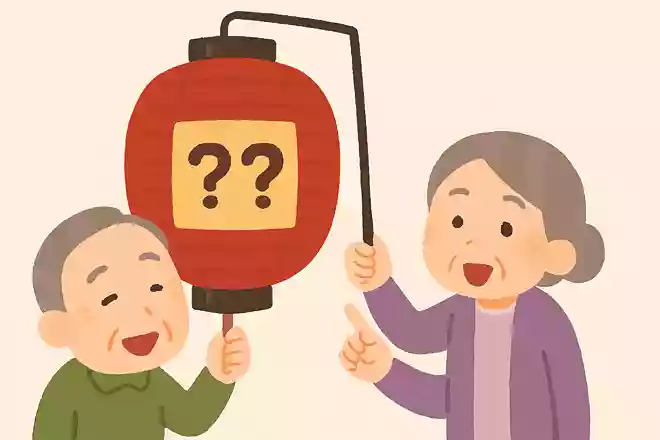 提灯に【 】