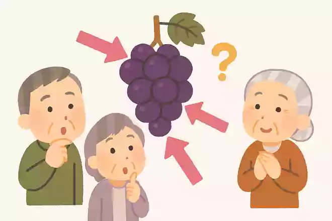 ぶどう一房の、枝から順に「上」「中心」「下」最も甘い部分はどこになるでしょうか?