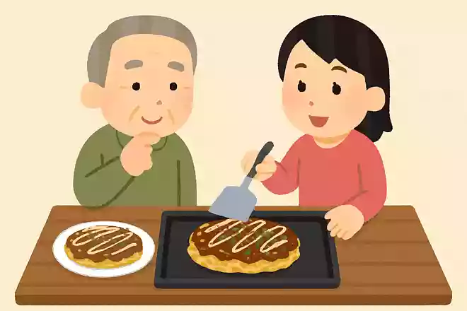 大阪の名物「お好み焼き」。ひっくり返す際に使う道具は何でしょうか?