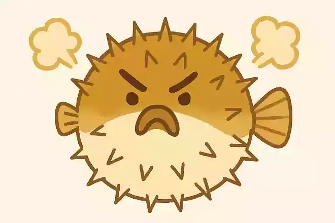 フグが怒ると何をする?