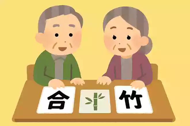 「合」+「竹」=