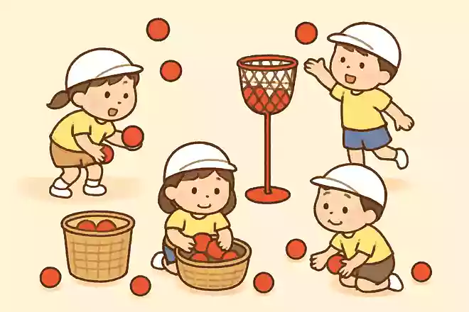 タッチ玉入れ