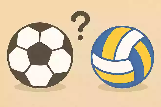 大人用のサッカーボールとバレーボール、大きいのはどっち?
