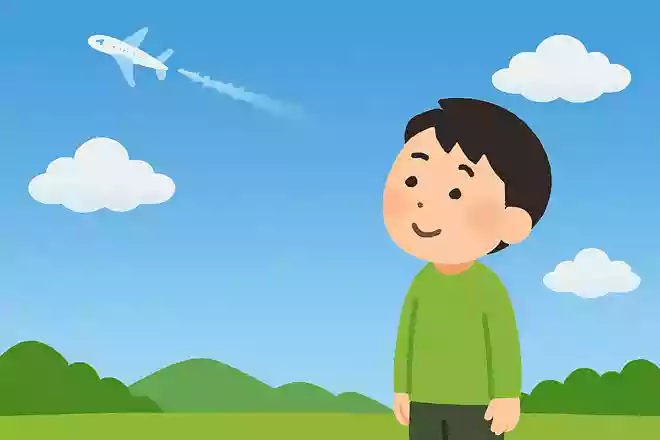 飛行機雲がすぐに消えると晴れる