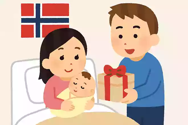 ノルウェーでは出産をした女性にパートナーから母の日にプレゼントを贈る