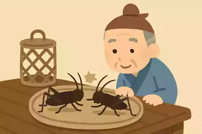その昔、中国では闘コオロギという博打がおこなわれていた