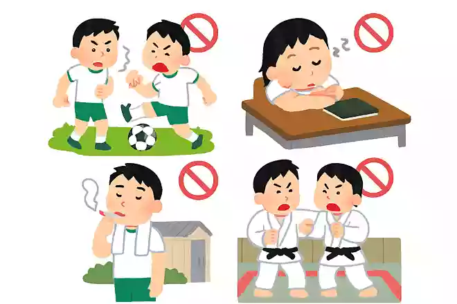 昭和時代、部活中にしてはいけない行為とは何でしょう？