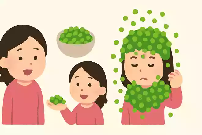 ママ豆豆とママに豆もらい 豆豆まみれママママともがく