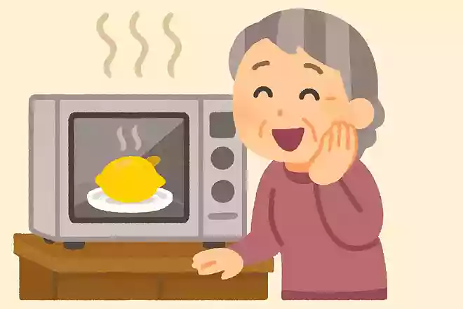 あるものを電磁レンジで加熱すると、電子レンジ内の嫌な臭いが取れます。あるものとは何でしょう?