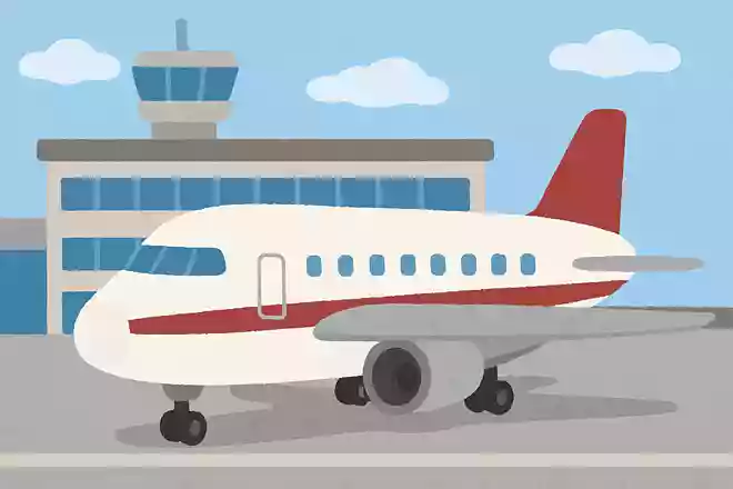 空虚な九州空港の究極高級航空機