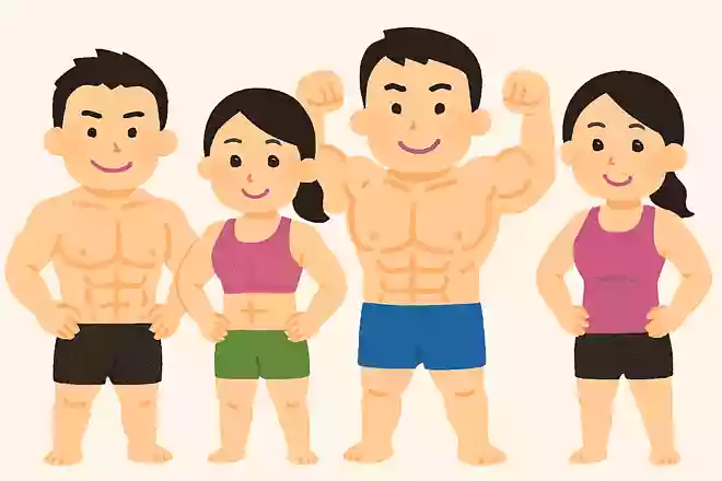 筋肉ムキムキの人